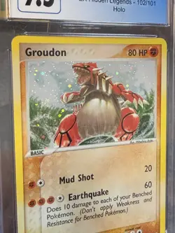 2004 Pokemon Ex Hidden Legends #102/101 Groudon Holo CGC 9.5 CGC 10 GEM MINT - Image 3