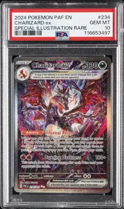 2024 POKEMON PAF EN-PALDEAN FATES SPECIAL ILLUSTRATION RARE CHARIZARD EX PSA 10 - Image 1