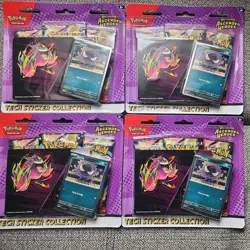 4x Pokemon Ascended Heroes Gastly 3 Pack Blister Tech Sticker Lot of 4 - Image 1