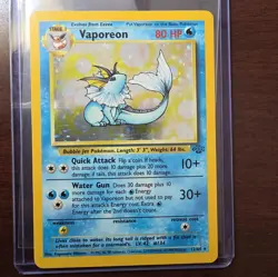 1999 Pokemon Jungle WotC 12/64 Vaporeon Holo MP - Image 1