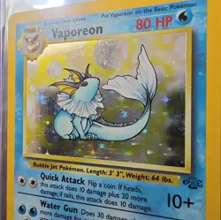 1999 Pokemon Jungle WotC 12/64 Vaporeon Holo MP - Image 2