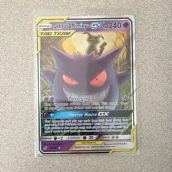 Pokemon Gengar & Mimikyu GX TAG TEAM Ultra Rare Sm-Team Up 53/181 - Image 1
