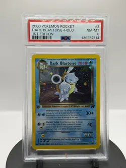 2000 Pokemon Team Rocket Dark Blastoise Holo 1st Edition #3 PSA 8 WOTC Vintage - Image 1