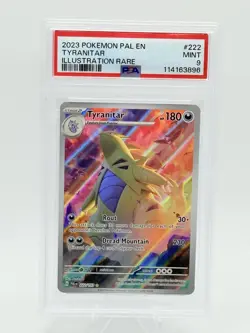 2023 POKEMON PAL EN-PALDEA EVOLVED ILLUSTRATION RARE #222 TYRANITAR PSA 9 - Image 1