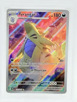 2023 POKEMON PAL EN-PALDEA EVOLVED ILLUSTRATION RARE #222 TYRANITAR PSA 9 - Image 2