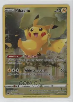 Full Art - Pikachu Pokemon Sword & Shield Crown Zenith Galarian Gallery #GG30 - Image 1