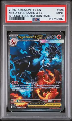 2025 POKEMON PFL EN-PHANTASMAL FLAMES SPECIAL ILLUSTRATION RARE PSA 9 MINT - Image 1