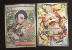 POKEMON TCG Twilight Masquerade GROWLITHE IR 181/167 & PERRIN Full Art 209/167 - Image 4