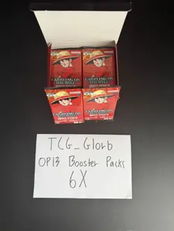 6X One Piece CCG (OP-13) Carrying On His Will Booster Pack [LOT 3] - Image 1