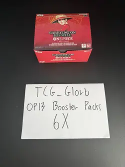 6X One Piece CCG (OP-13) Carrying On His Will Booster Pack [LOT 3] - Image 2