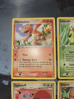Fire Red & Leaf Green 4 Card Lot Caterpie, Charmeleon, Jigglypuff, Diglett... - Image 2