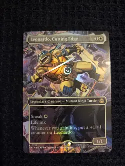 Wizards Leonardo, Cutting Edge TMT Rare White Legendary Creature 0211 Foil - Image 1