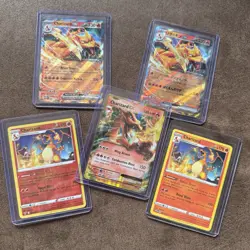 Charizard Pokemon Card Collection Lot 5x EX ex Holo w/ Evolutions Charizard EX - Image 2
