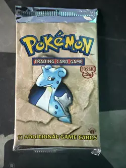 Pokemon TCG Lapras Base Set Fossil 1st Edition Booster Pack 21.0g - Image 1