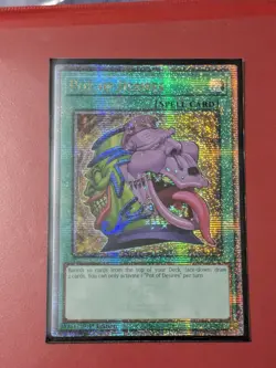 Yugioh Pot of Desires - RA01-EN056 - Quarter Century Secret Rare - 1st Ed NM - Image 1