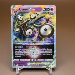Unown VSTAR 066/195 Silver Tempest Ultra Rare Holo Pokemon Card NM - Image 1