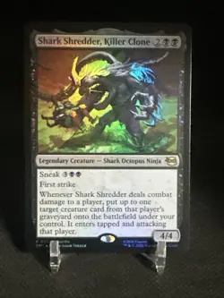 Shark Shredder, Killer Clone (Foil) Rare MTG Teenage Mutant Ninja Turtles - Image 1