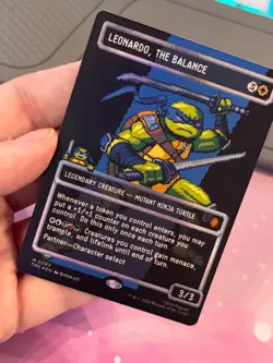 Leonardo, the Balance (0083) (Borderless) (Surge Foil) Commander: Teenage Mutant - Image 2