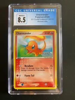 POKEMON TCG CHARMANDER 48/100 EX CRYSTAL GUARDIAN REVERSE HOLO CGC 8.5!! - Image 1