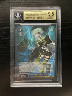 BGS 9.5 Weiss Schwarz Sword Art Online Strongest Sniper Sinon SP Gold Sig - Image 1