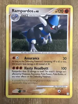 Rampardos 33/123 Mysterious Treasures Rare Pokemon Card MP - Image 1