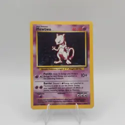 Pokemon Mewtwo TCG Base Set Holo Rare Card 10/102 NM/LP - Image 1