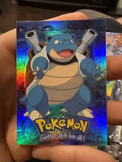 Blastoise #09 Holo Blue Logo E9 of 12 1999 Pokemon Topps Card Nm - Image 1