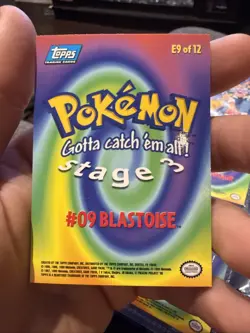 Blastoise #09 Holo Blue Logo E9 of 12 1999 Pokemon Topps Card Nm - Image 2