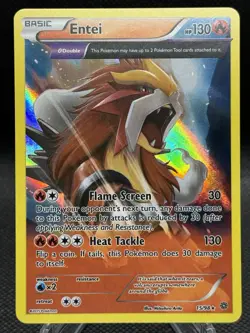 🔥 Pokemon TCG - Entei 15/98 - Full Art Holo - Ancient Origins 2015 - LP - Image 1