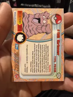 Grimer Pokemon Card HOLO FOIL Topps #88 TV Animation Edition Blue Logo Nm - Image 2