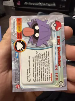 Shellder #90 - Topps BLUE LOGO - SILVER HOLO - Series 2 - POKEMON CARD - NM - Image 2