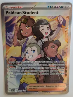 Paldean Student - 231/091 - Pokemon Paldean Fates Full Art Ultra Rare Card NM - Image 1