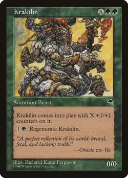 1997 MTG Tempest KRAKILIN #235 Uncommon Vintage Magic Card NM - Image 1