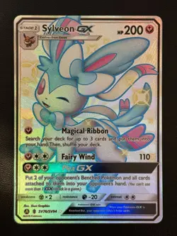 Hidden Fates Shiny Vault Sylveon GX Card SV76/SV94 NM Condition - Image 1