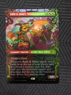 mtg raph & mikey, troublemakers showcase foil teenage mutant ninja turtles - Image 1