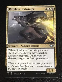 MTG Outlaws of Thunder Junction Ruthless Lawbringer 0229 NM - Image 1