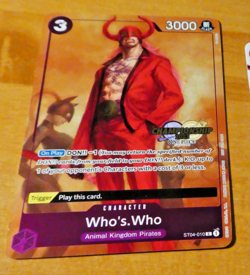 ONE PIECE ENGLISH CARD HOLO CHAMPIONSHIP GAME CARTE Who's.Who ST04-010 EN NM - Image 1