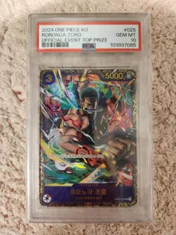 PSA 10 2024 One Piece Korean Roronoa Zoro #025 OFFICIAL EVENT PRIZE LOW POP - Image 4