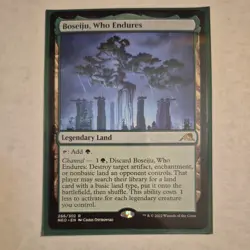 Wizards of the Coast Boseiju, Who Endures Neon Dynasty Rare Green Land Card - Image 1