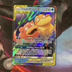 Pokemon Slowpoke & Psyduck GX Sm-Unified Minds Ultra Rare Holo 35/236 Card - Image 1