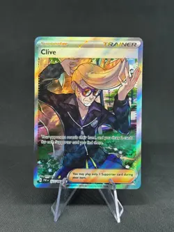 Clive - 227/091 - Pokemon Paldean Fates Full Art Ultra Rare Card NM - Image 1
