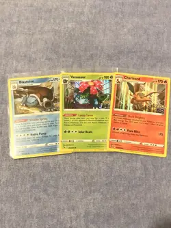 Pokemon Charizard Blastoise & Venusaur. Pokemon Go HOLO Rare Set 3 Cards - Image 2