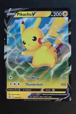 Pikachu V 086/264 - Pokemon TCG - Sword & Shield Fusion Strike - Image 1