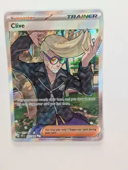 Clive - 227/091 - Pokemon Paldean Fates Full Art Ultra Rare Card NM - Image 1