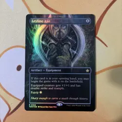Leyline Axe (Borderless) (Mana Foil) Foundations Foil - Image 1