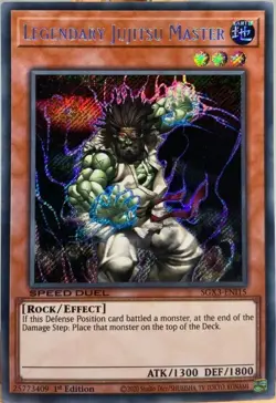 Yugioh Legendary Jujitsu Master Secret Rare Speed Duel SGX3 NM - Image 1