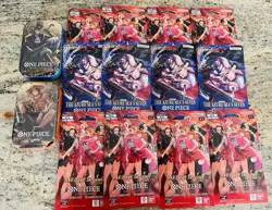 Sealed One Piece EB-03 Heroine and OP-14 Sleeved Booster Packs W Volume 2 Tins - Image 1