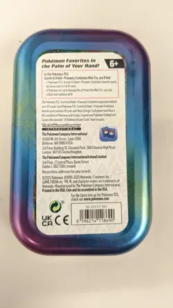Pokemon TCG Vaporeon Scarlet & Violet Prismatic Evolutions Mini Tin Card Coin - Image 2