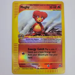 Pokemon Card Magby 17/165 Expedition Base Set Reverse Holo Rare MP - Image 1
