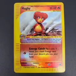 Pokemon Card Magby 17/165 Expedition Base Set Reverse Holo Rare MP - Image 4
